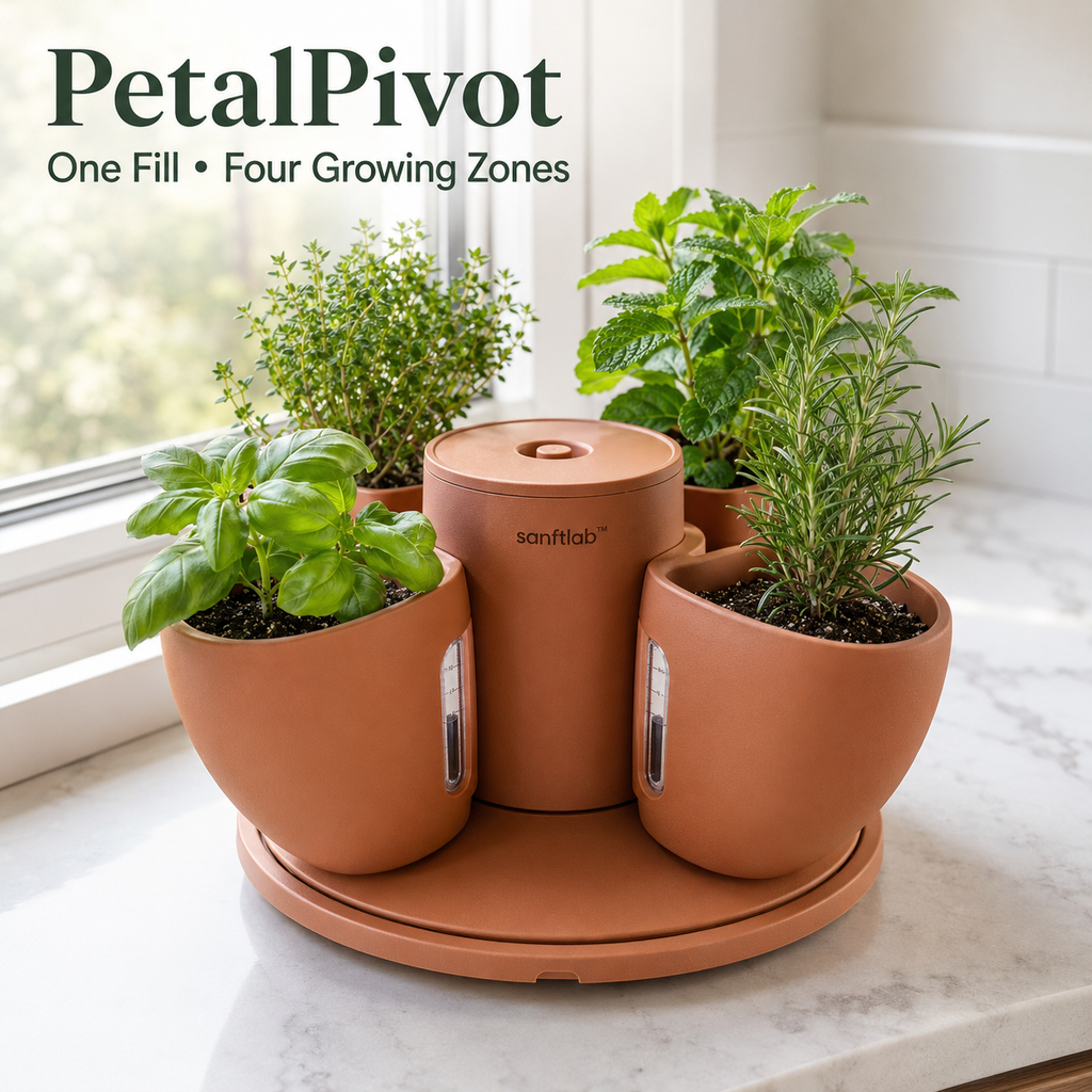 sanftlab™ PetalPivot Self-Watering Planter